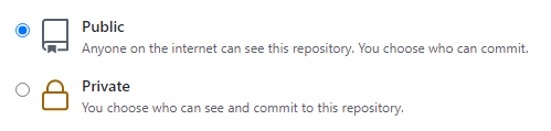 create-repository-public-private